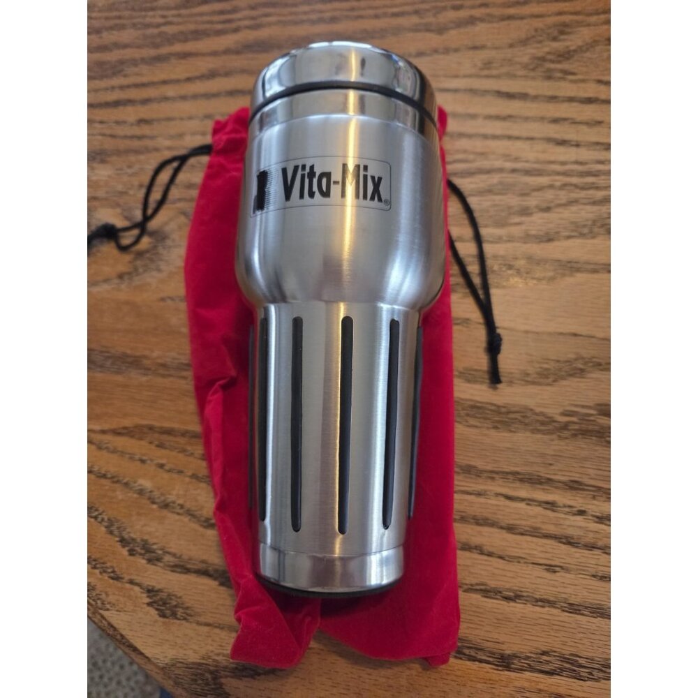 Vitamix Original 16 oz Stainless Steel Smoothie Cup Travel Tumbler New With Bag